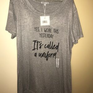 ‼️BOGO Grey loose soft graphic tee