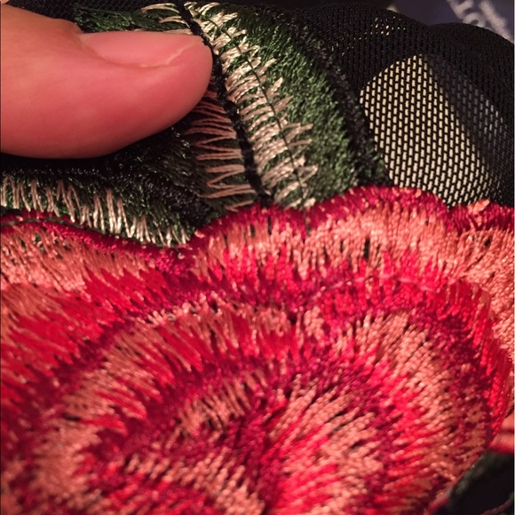 Rose Print Mesh Bodysuit - Picture 2 of 4