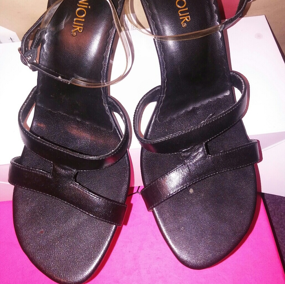 Black leather Boniour sandals