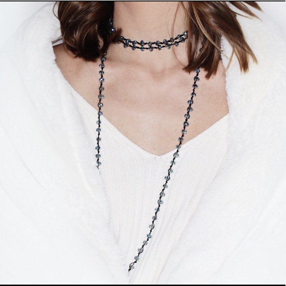 Geo by Riss Jewelry - Long wrap beaded necklace