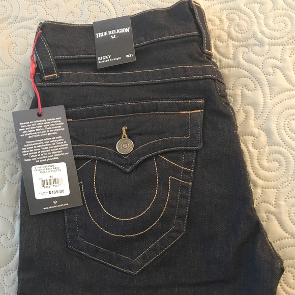 NWT True Religion Ricky Straight Leg Jeans - Picture 1 of 1