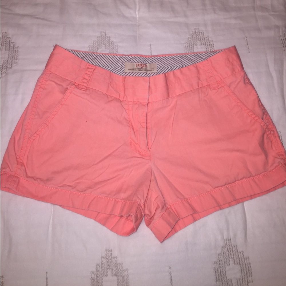 Neon j crew shorts