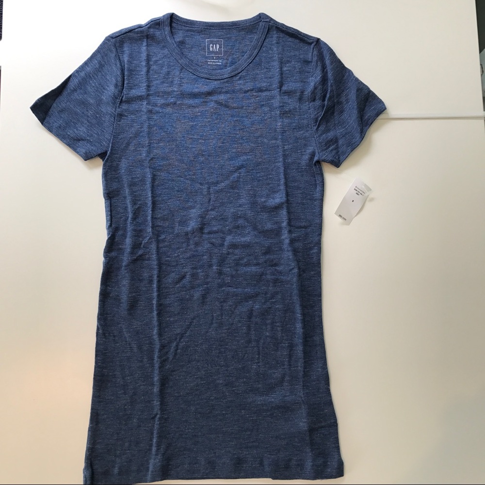 GAP New Modern Crew Tshirt Blue Heather - Small