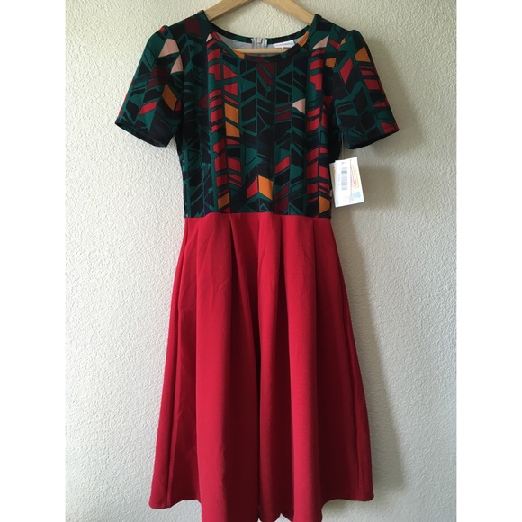 LuLaRoe Two-Tone Amelia Dress - Picture 2 of 6