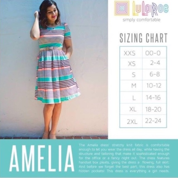 LuLaRoe Two-Tone Amelia Dress - Picture 6 of 6