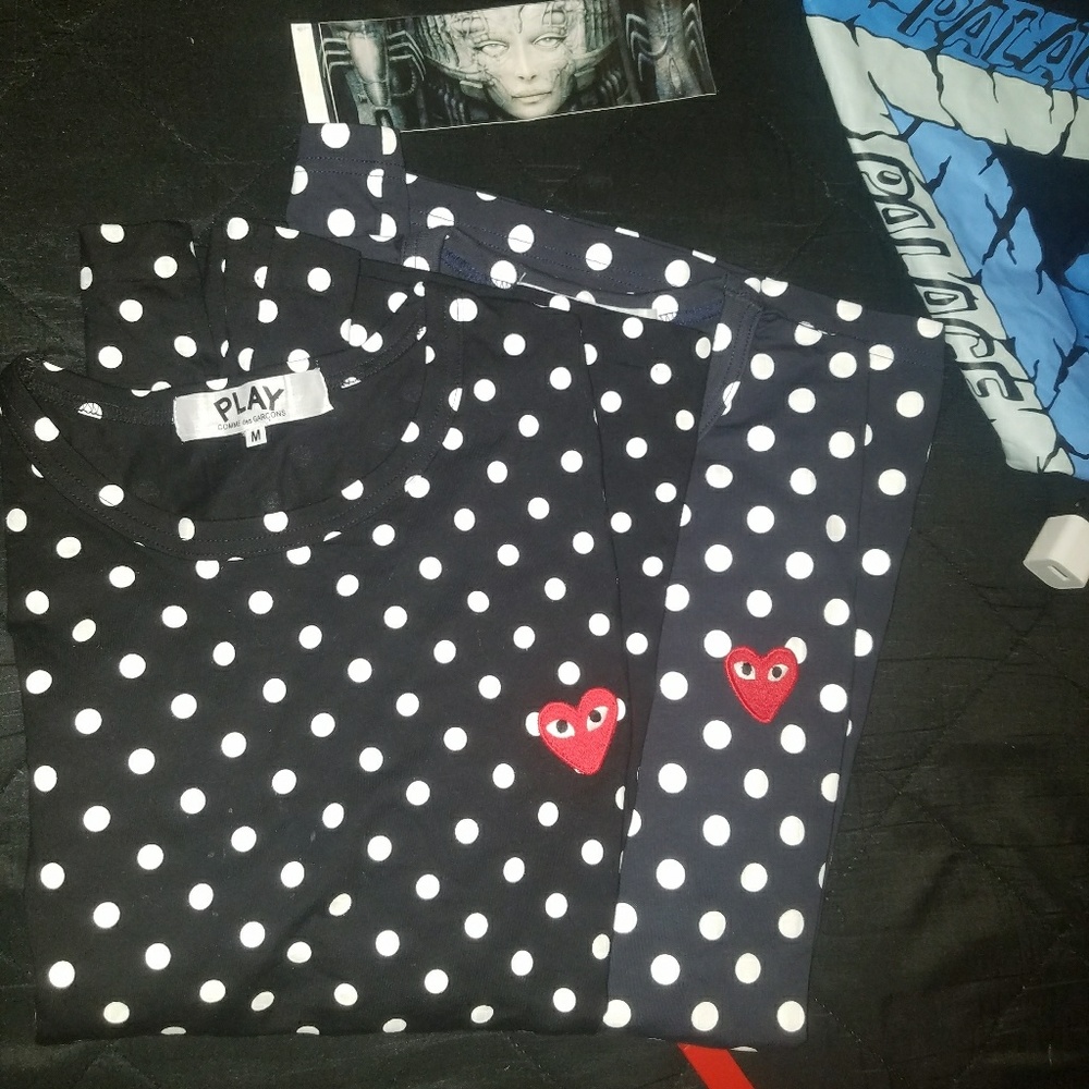 Comme Des Garcons Polka Dot Long Sleeve