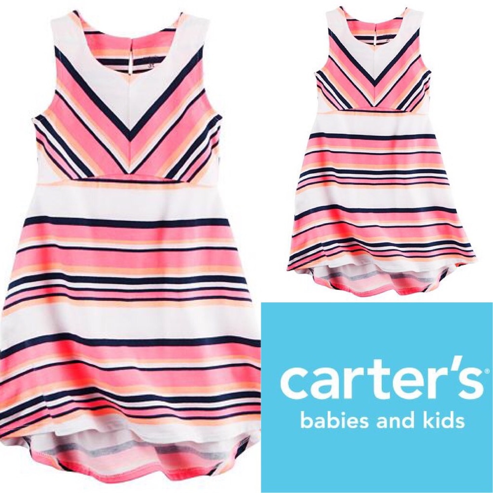 Sleeveless Stripped Neon Jersey Dress