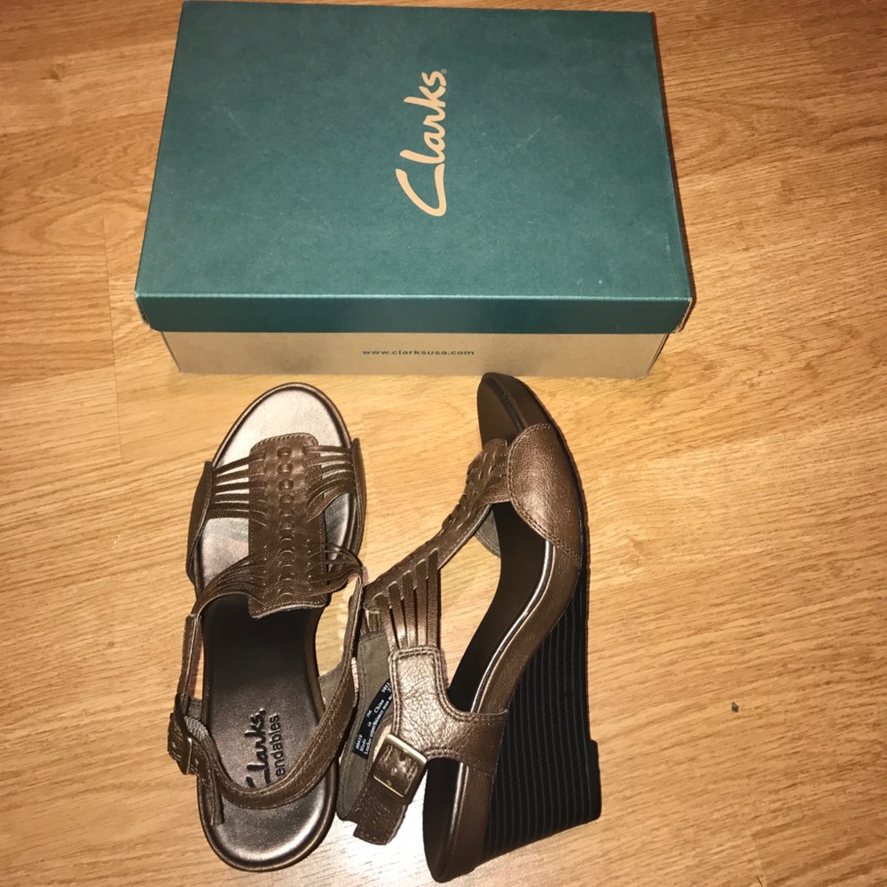 Brand new clarks wedges