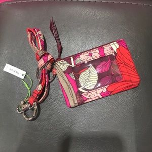 Vera Bradley Zip ID Case & Lanyard in Bohemian Blo