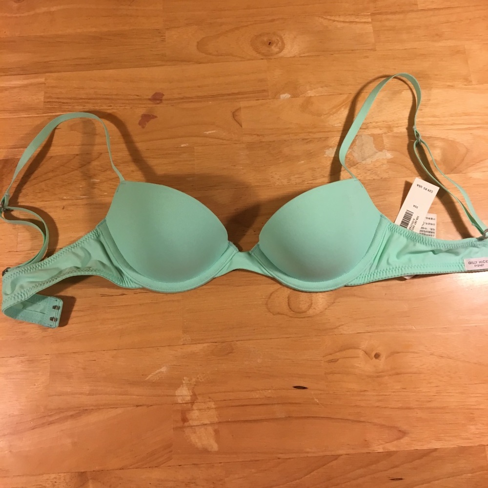 NWT 32A Gilly Hicks Lightly Lined Demi Bra - Aqua