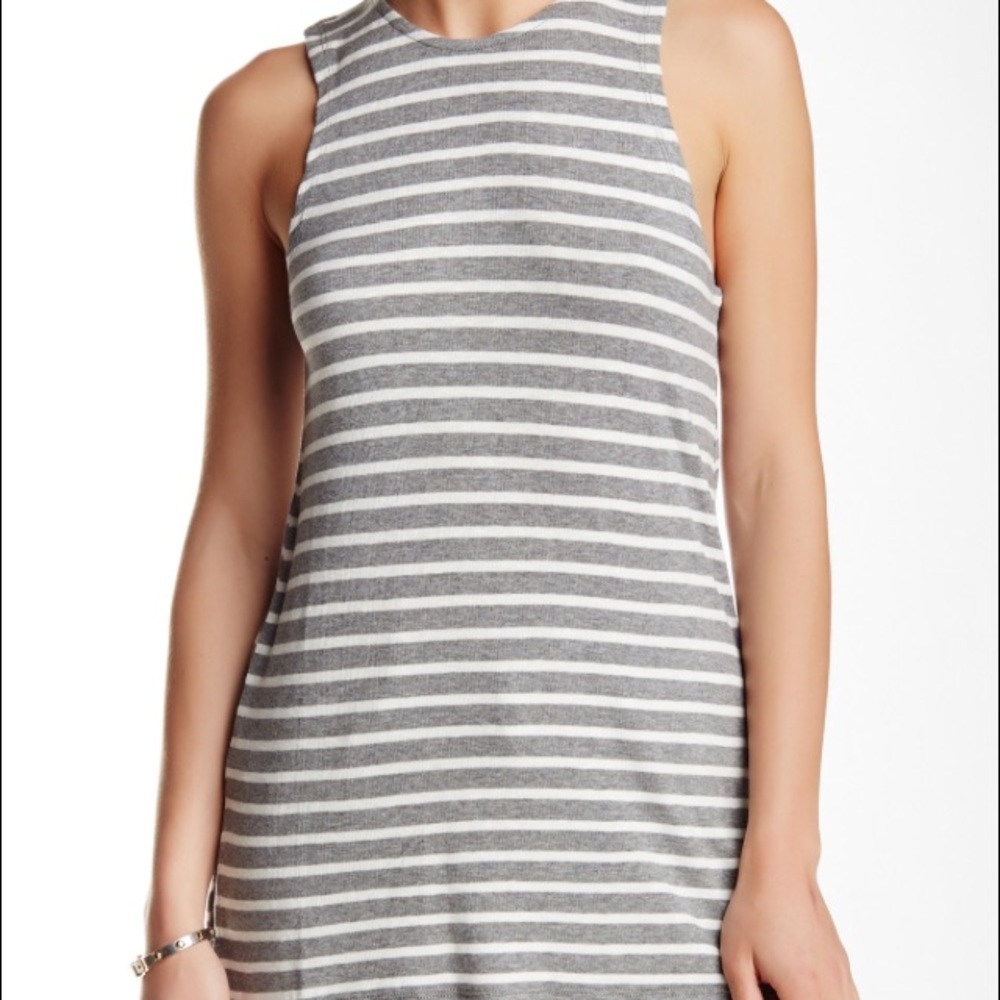 Olive + Oak Heather Gray Striped Tank