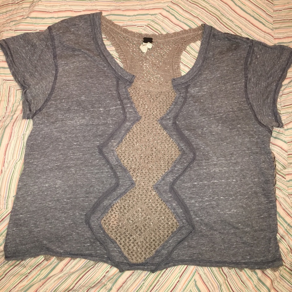 Free People knit open back top