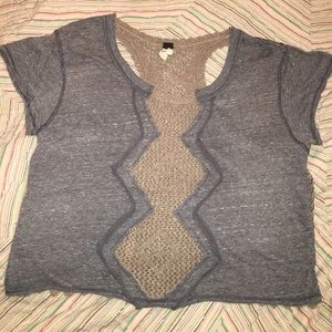 Free People knit open back top