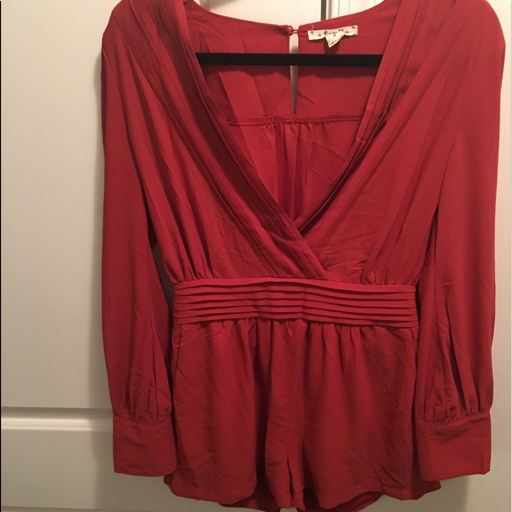 Deep Orange Romper
