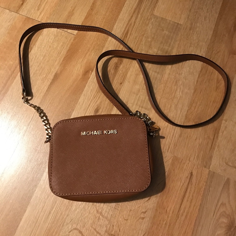 Michael Kors "Jetset" Brown Cross Body Bag