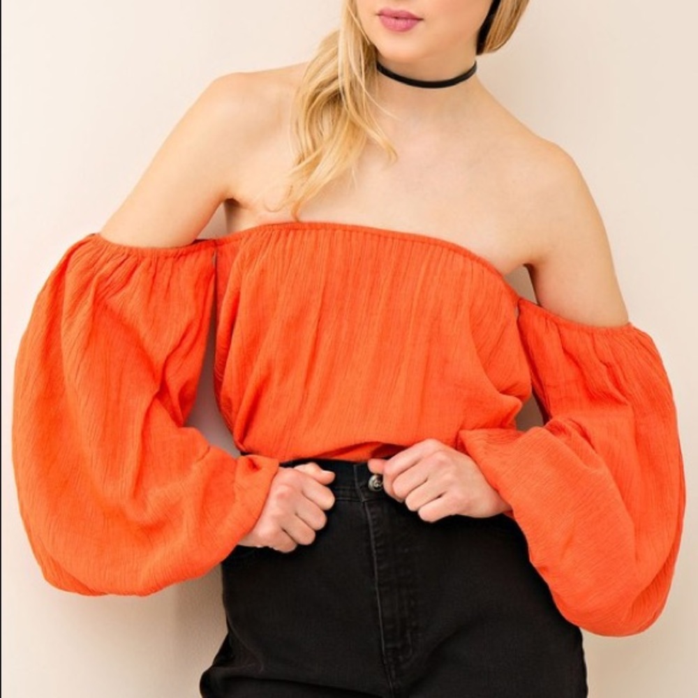 🍊Daisy Off Shoulder Top: ORG