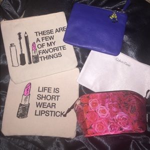 5 Makeup Bags NEW