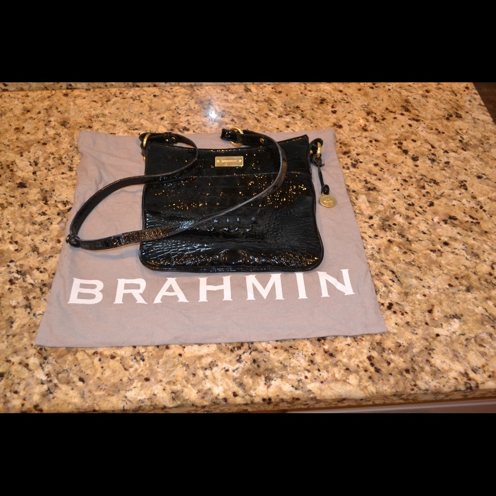 Black Crocodile Brahmin Purse Pocket Book