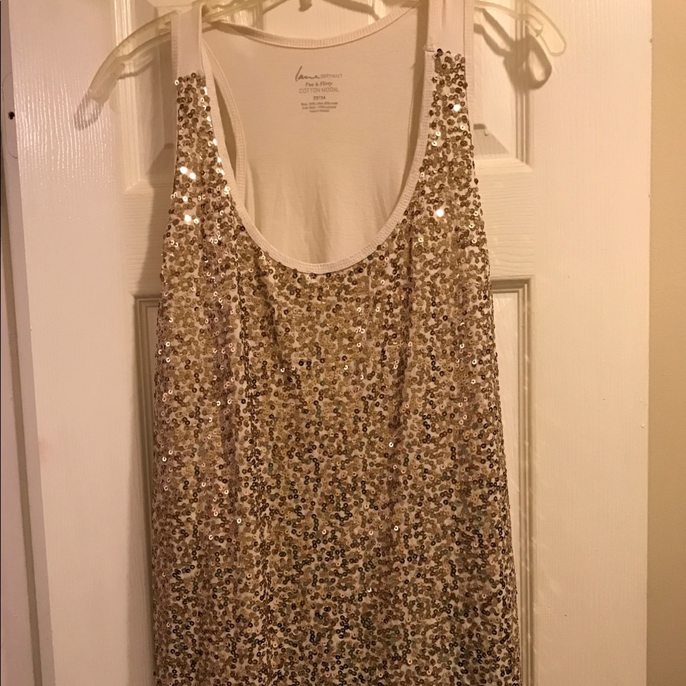 Lane Bryant sequin tank top