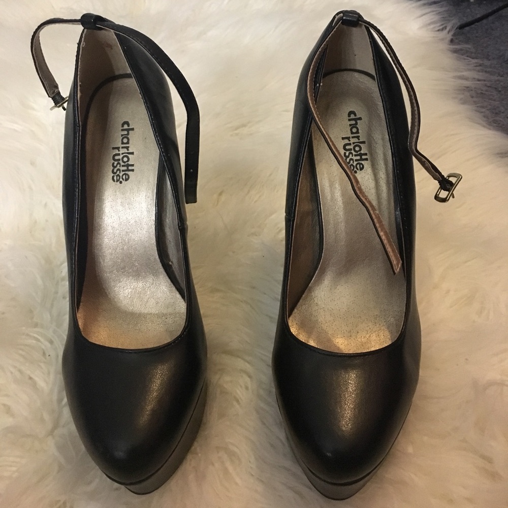 Black platform heels