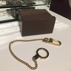 Louis Vuitton gold keychain chain new in box!