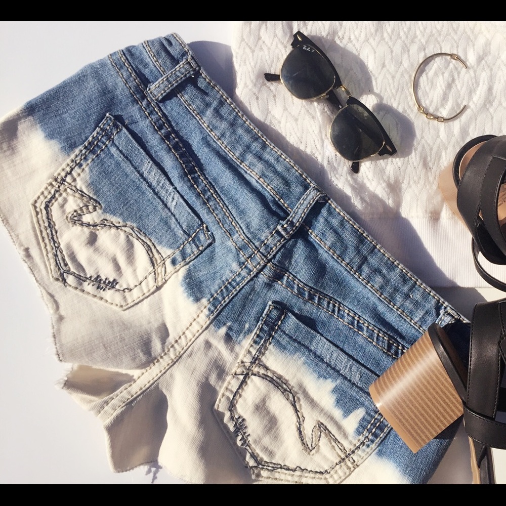Dip Dye Denim Shorts