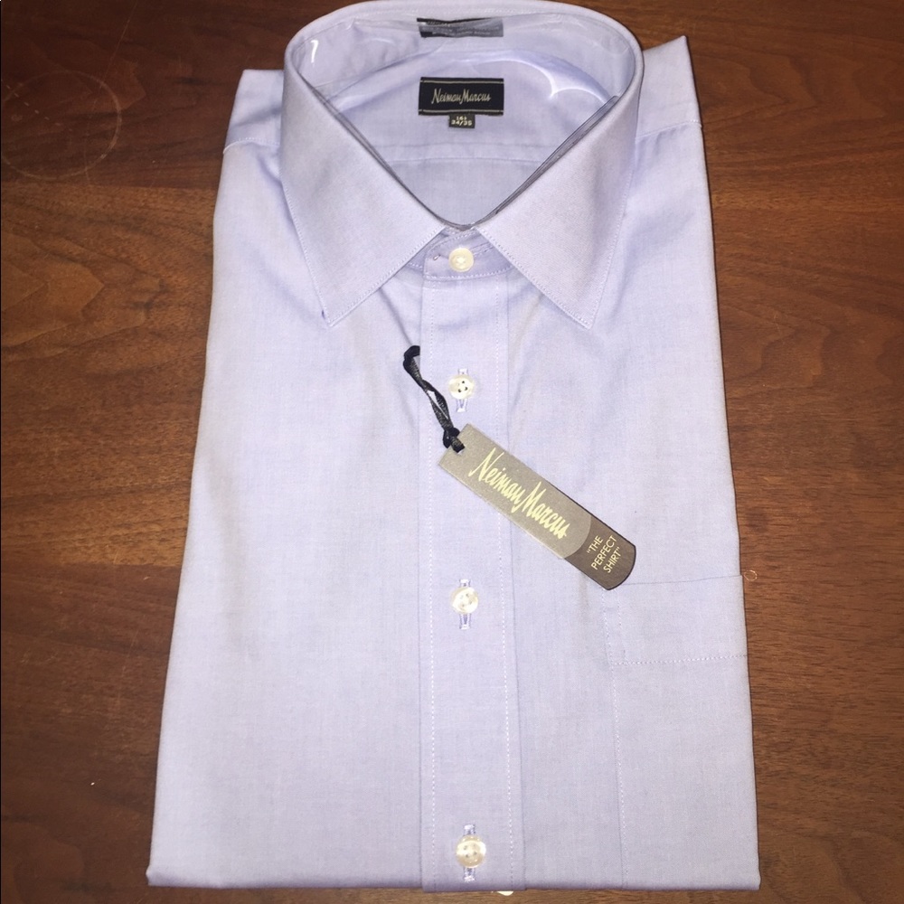 Neiman Marcus Men's Dress Shirt Blue