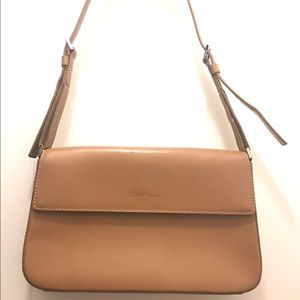 Cole Haan Solid Tan Adjustable Strap Shoulder Bag