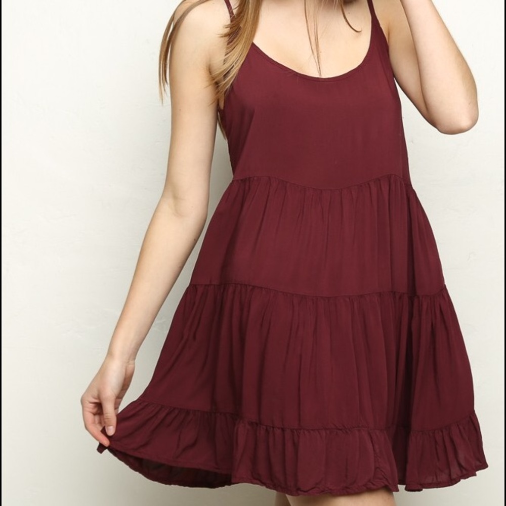 Brandy Melville Jada Maroon Dress