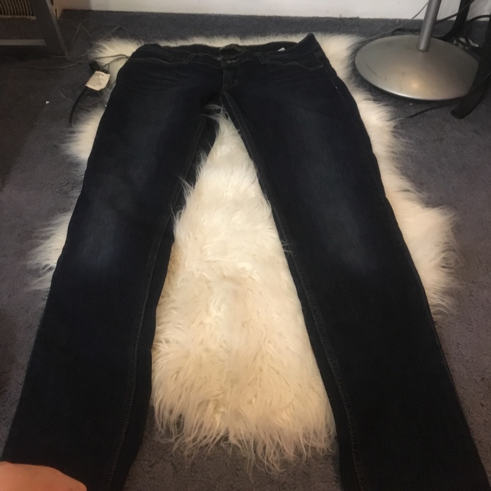 Dark blue denim jeans