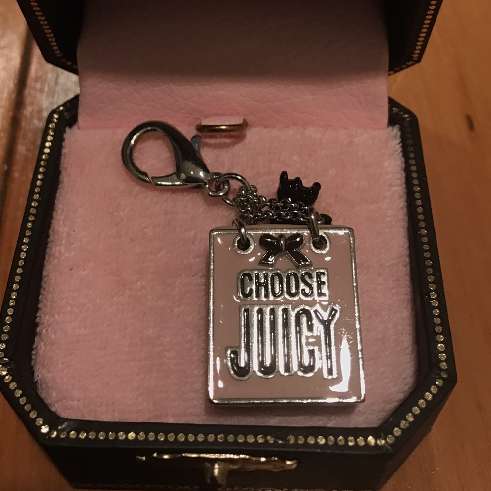 Juicy Couture Pink Shopping Bag Scottie Dog Charm