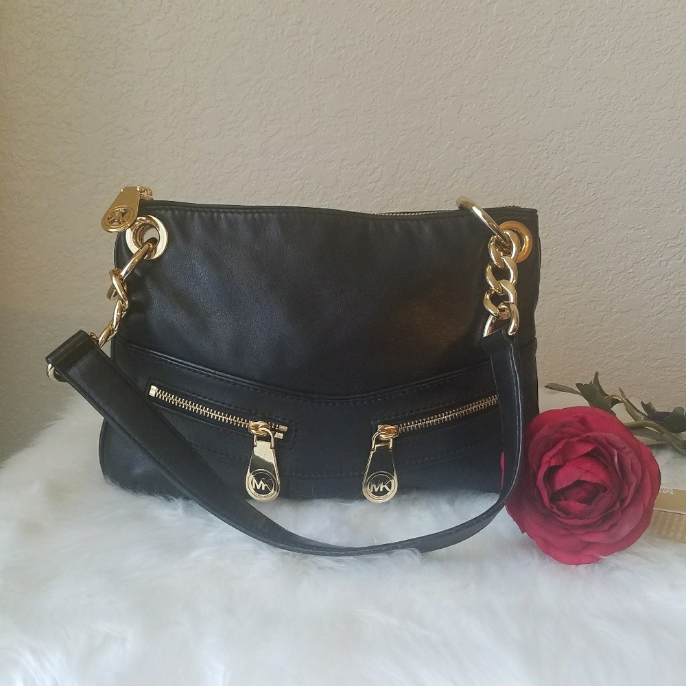 Michael Kors Jamesport black leather handbag