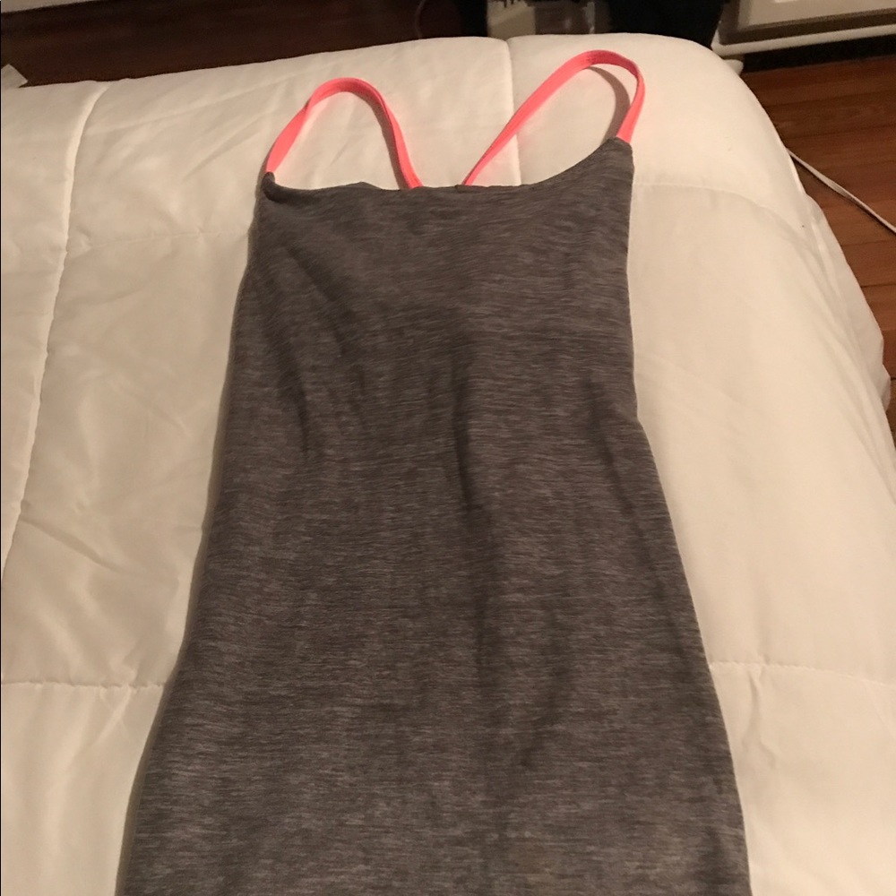 Lululemon gray and orange tank top