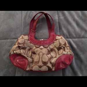 Coach Brown/Burgundy Purse
