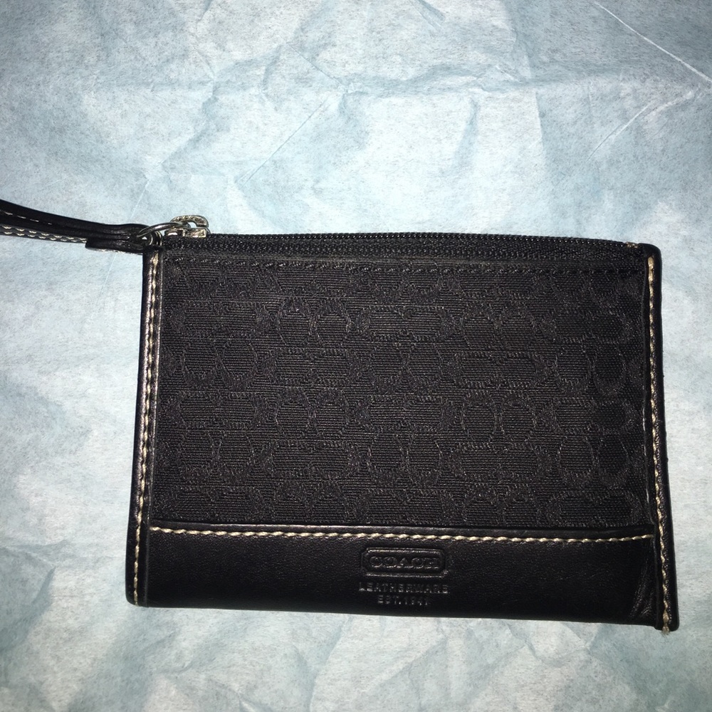 Black Coach Keychain Card Holder