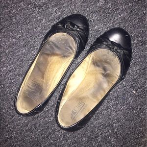Black used flats