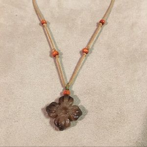Earthy cross pendant necklace