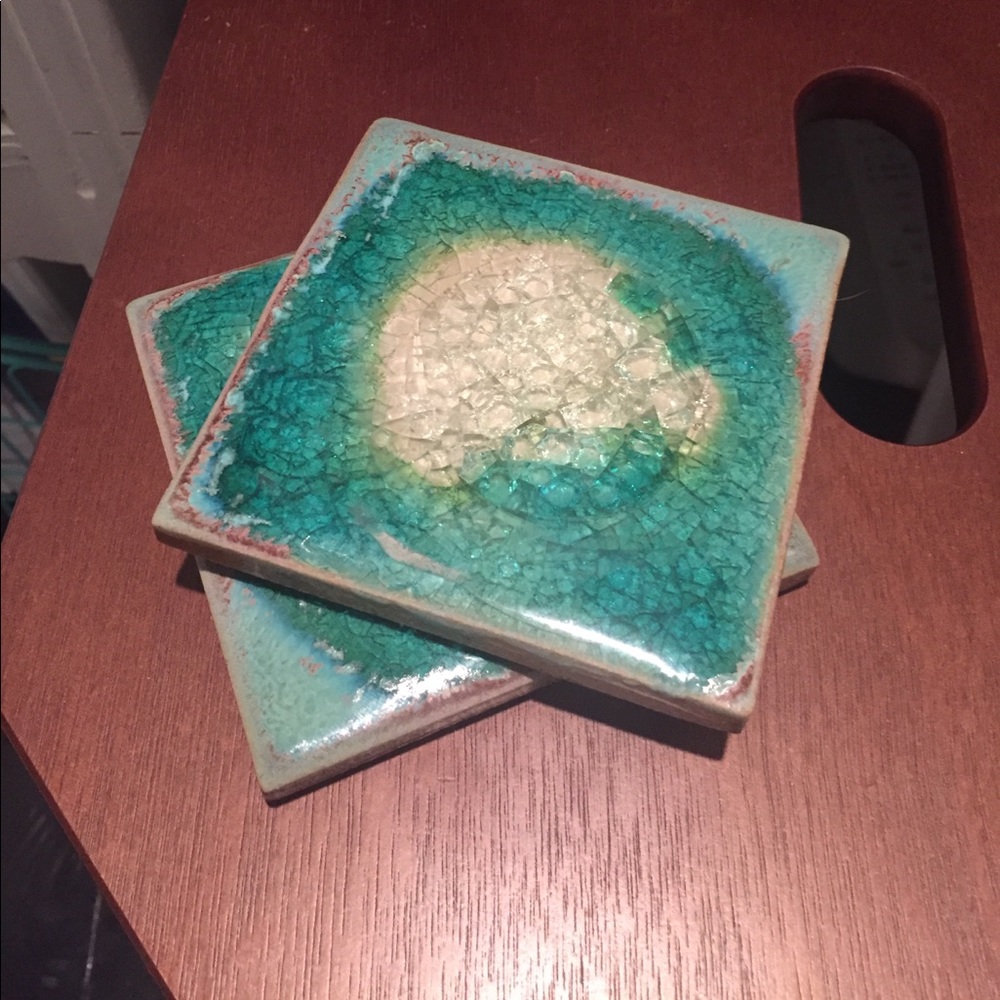 Gorgeous Anthropologie Agate Stone Coasters