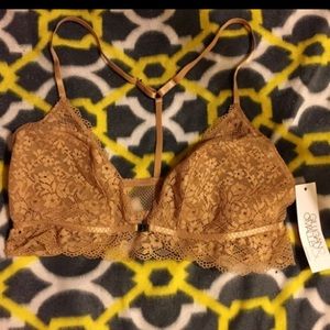 Brown Lacy Bralette- small