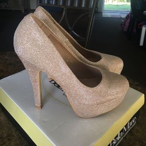 Bella Marie Gold Heels Brand New