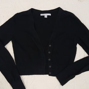 Black Cropped Cardigan