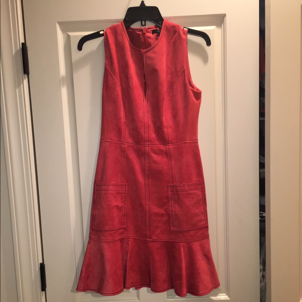 Suede BCBGmaxariza red dress