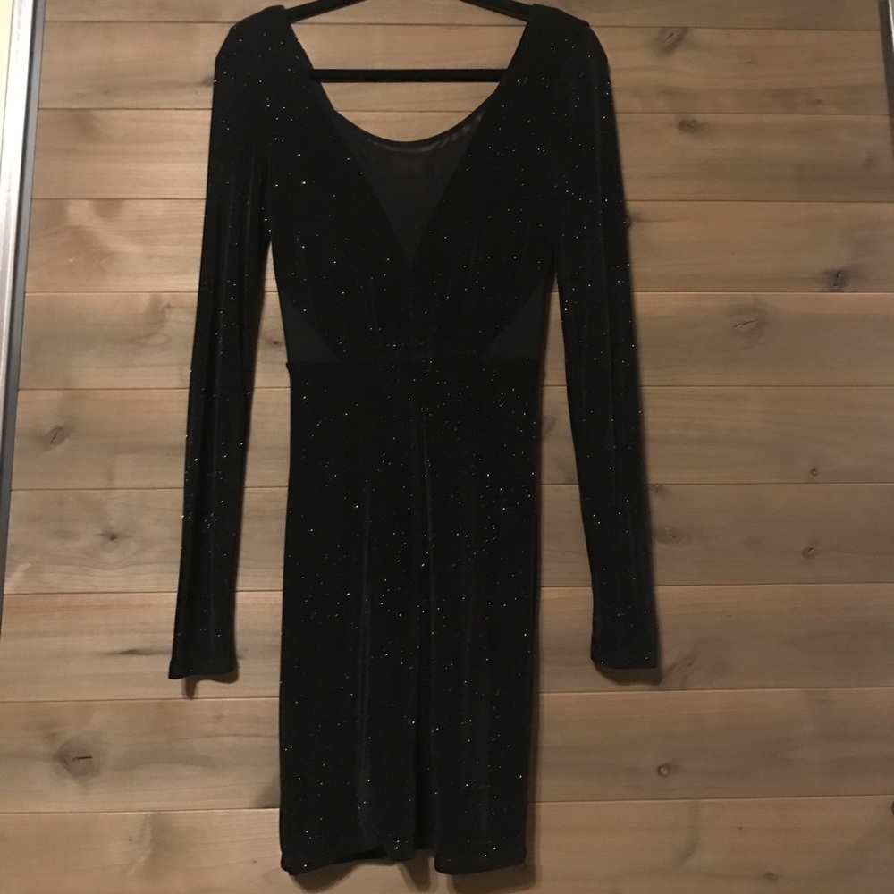 Guess Sparkly Mesh Cutout Dress