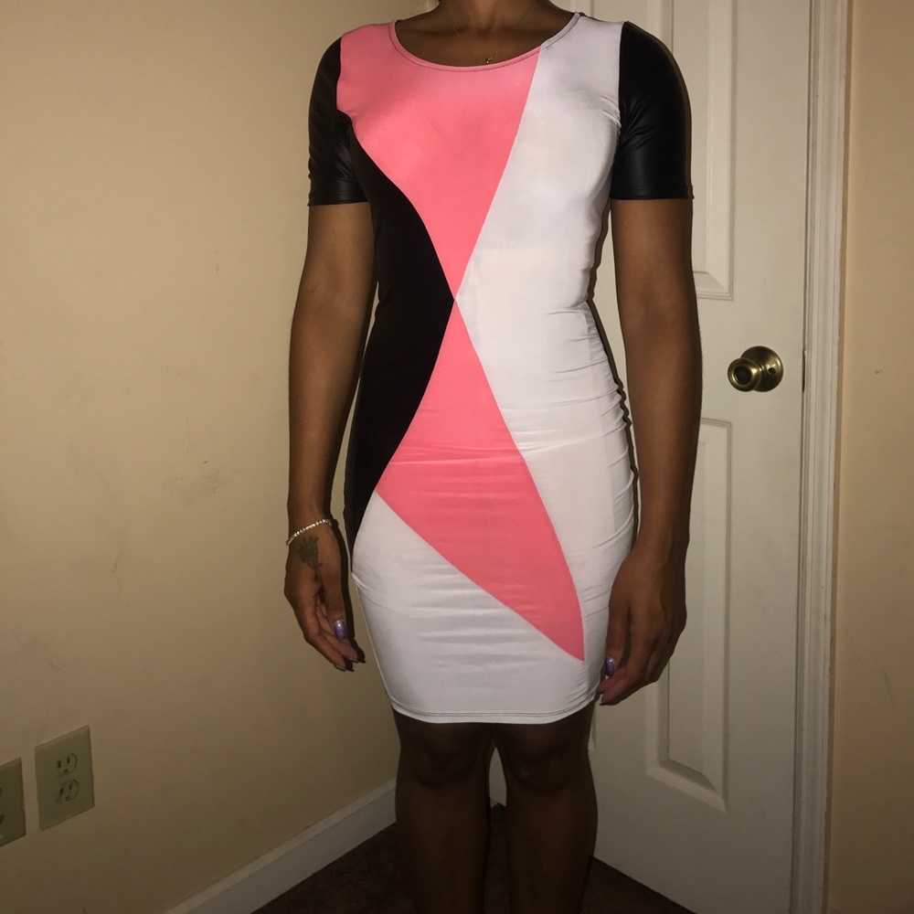 Black peach and white All purpose dress