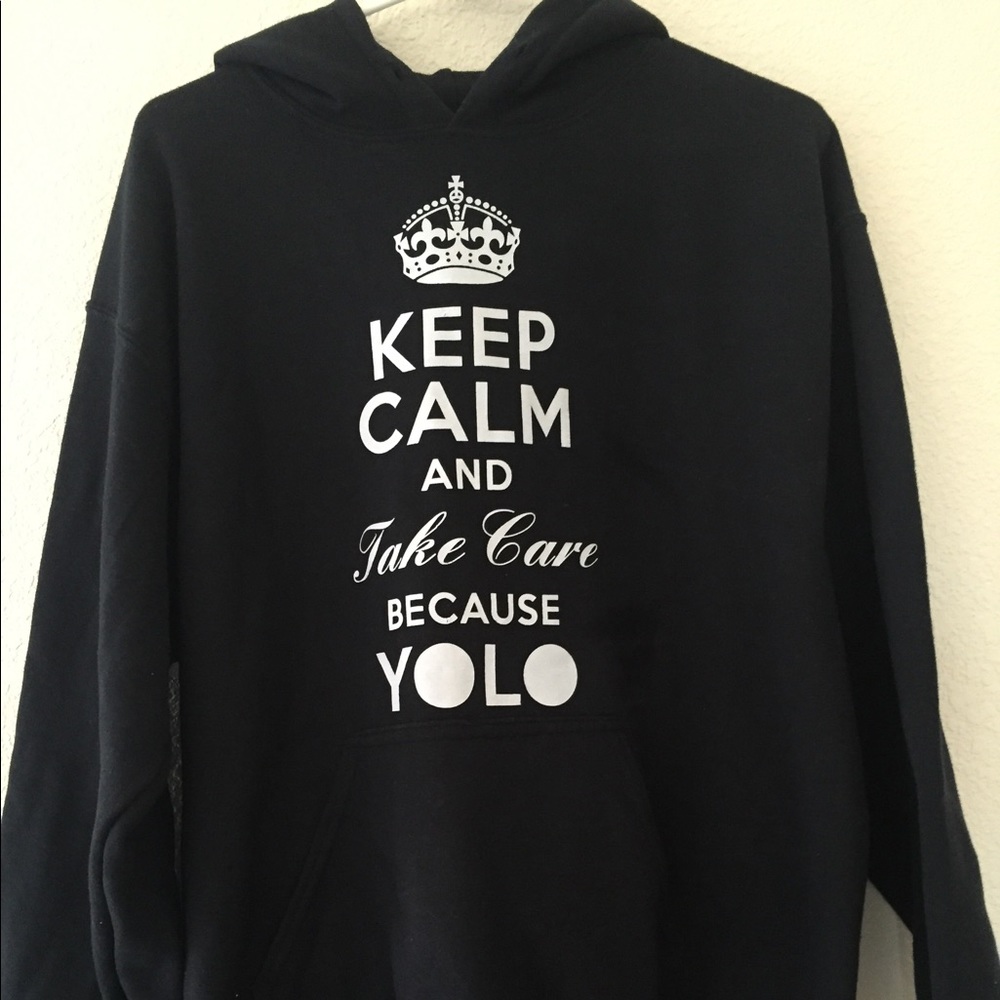 Women's Black YOLO Hoody