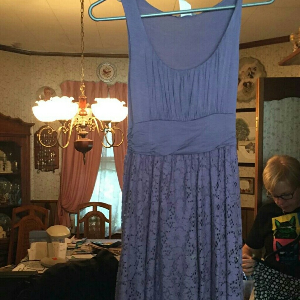 Spring Cleaning!!!! Purple floral crochet dress