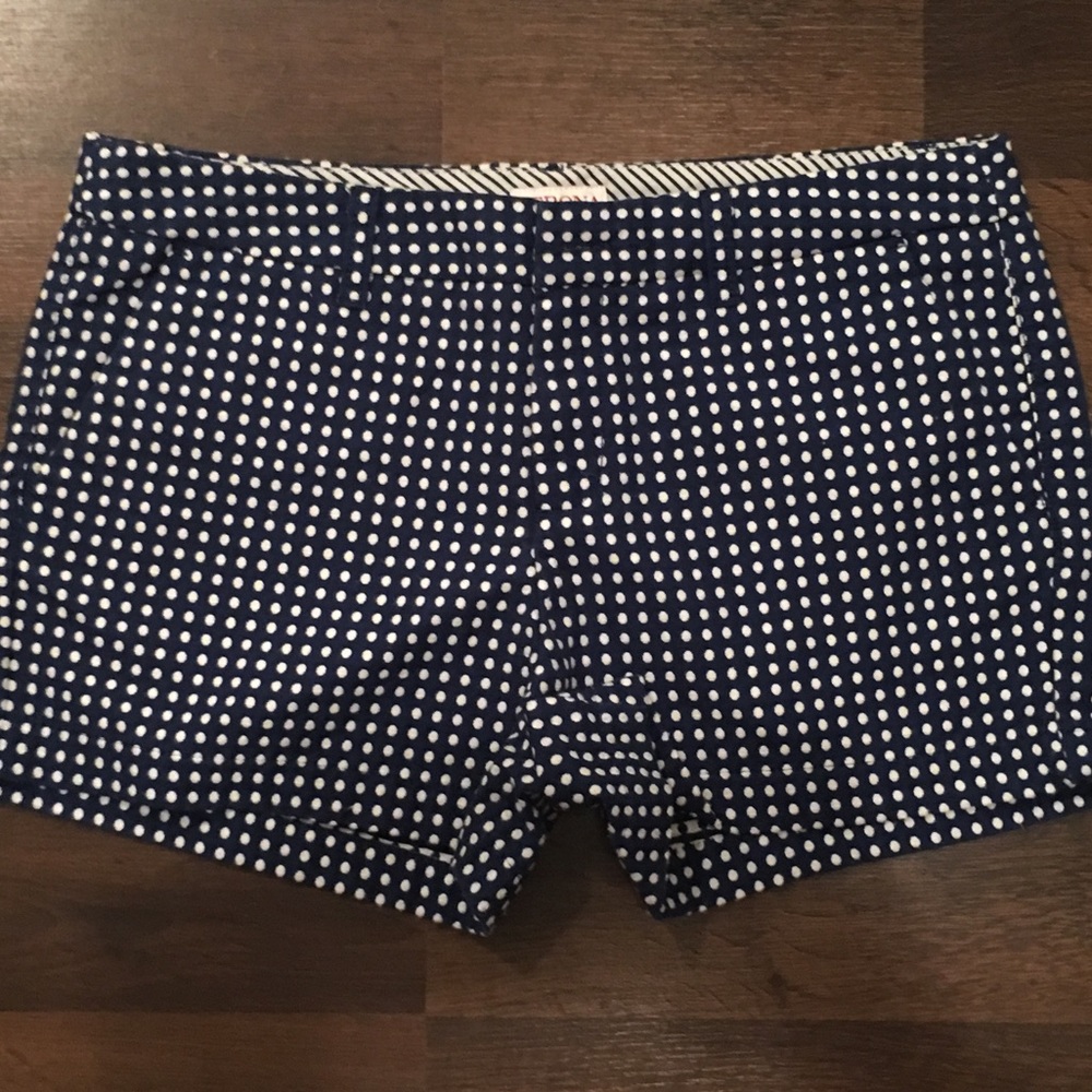 Blue and White Polka Dot Shorts
