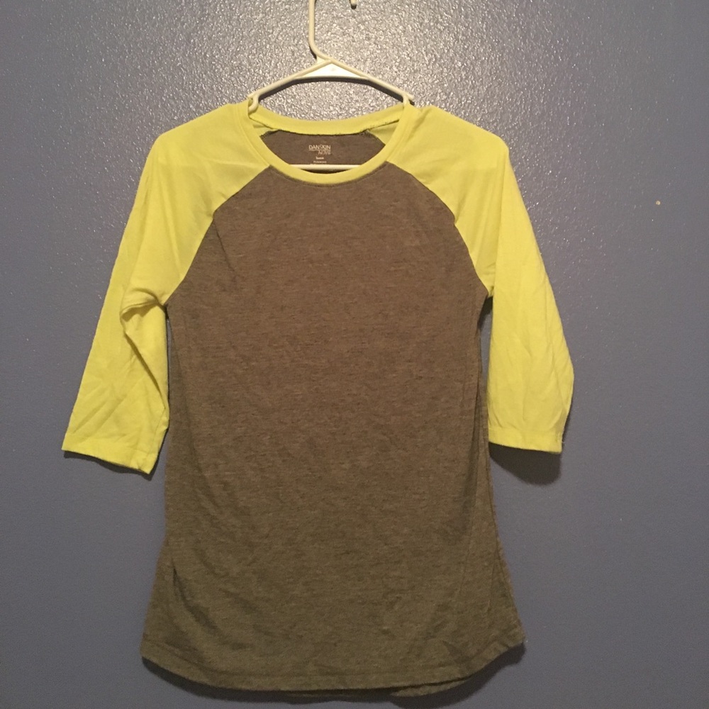 Grey and yellow half sleeve shirt