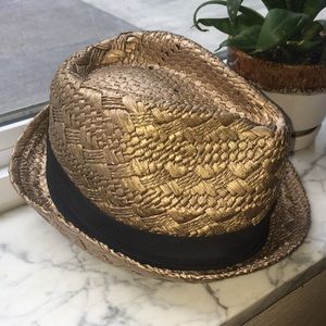 Gold Straw Fedora