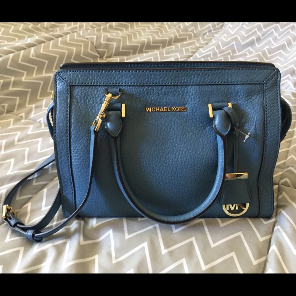 Michael Kors Collins Pebbled Leather MD Satchel